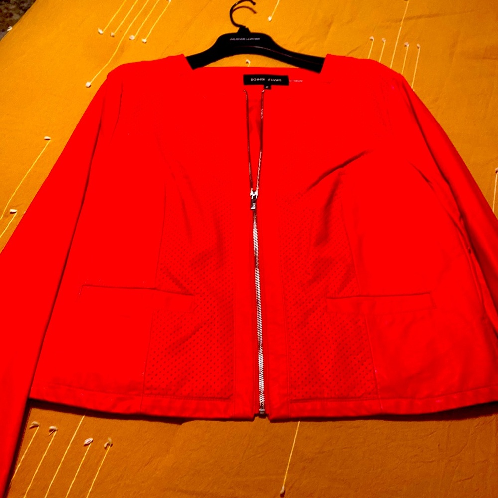 Leather red jacket size xl